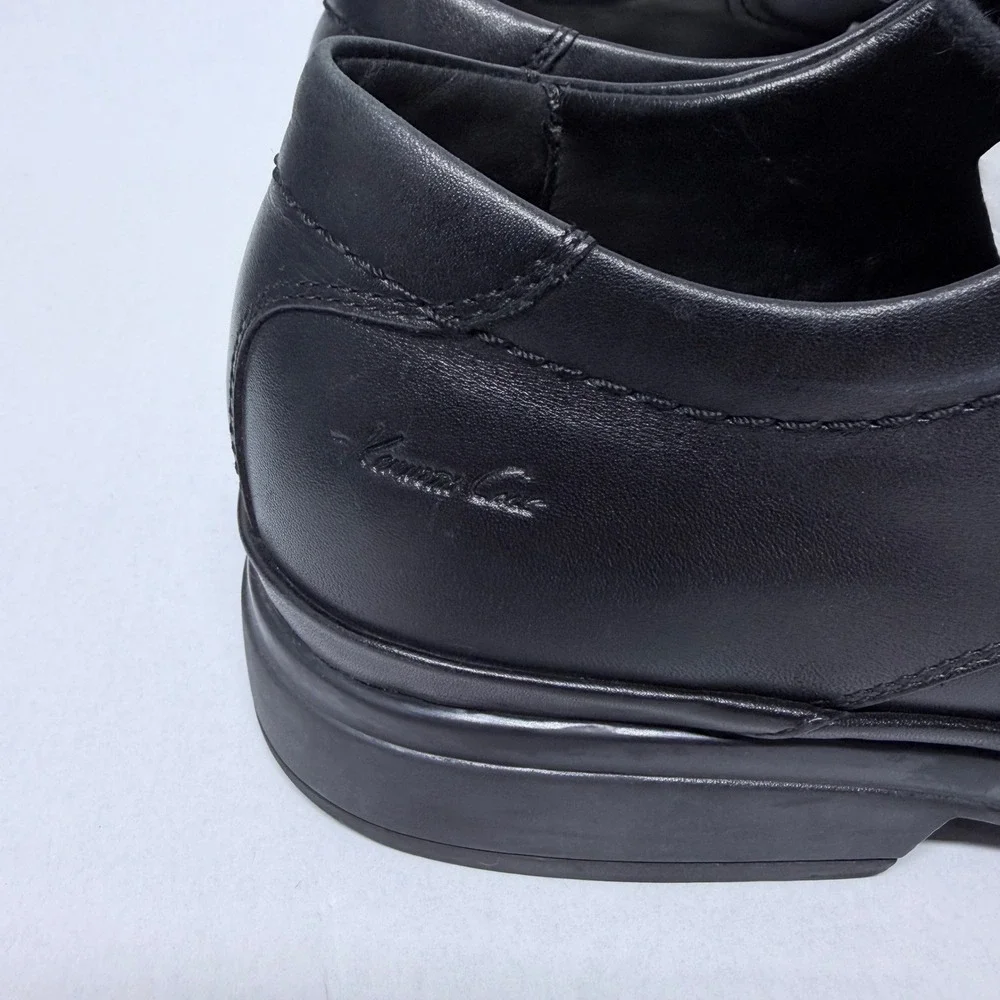 Kenneth Cole New York Walk of Fame Mens 10M Black Leather Bicycle Toe Oxfords
